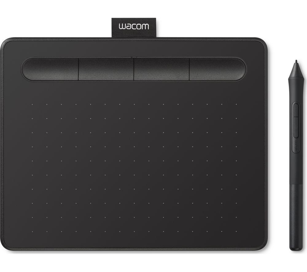 Wacom Intuos S Black – Drawing Tablet with Pen, Stylus Battery-free & Pressure-sensitive, Compatible with Windows, Mac & Android, Perfect Tablet for Drawing, Graphics or Remote Working