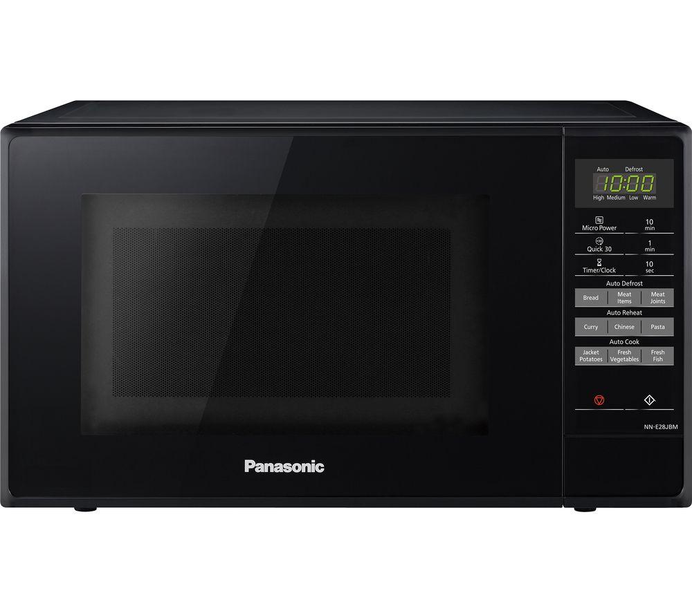 PANASONIC NN-E28JBMBPQ Compact Solo Microwave - Black, Black