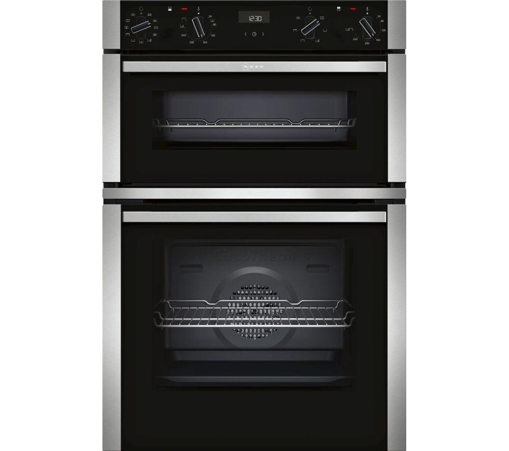 NEFF N50 U1ACE5HN0B Electric Double Oven - Stainless Steel, Stainless Steel