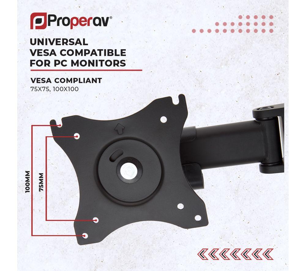 PROPERAV Swing Arm Full Motion 17-34" Monitor Desk Mount image number 5 of 17