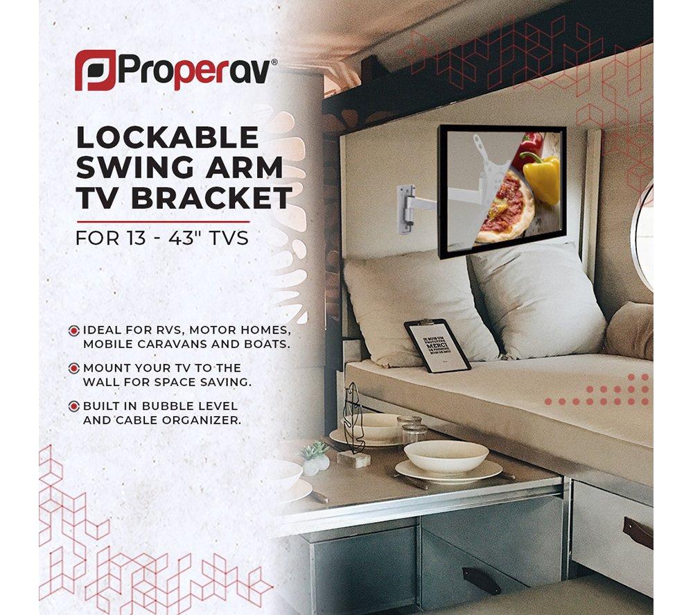 PROPERAV TV-A1822S Full Motion 13-43" TV Bracket image number 3 of 10