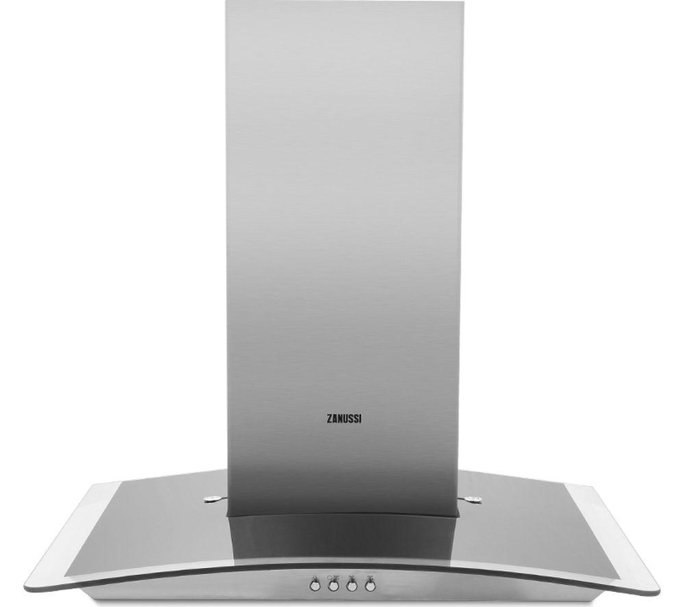 Zanussi curved deals glass cooker hood