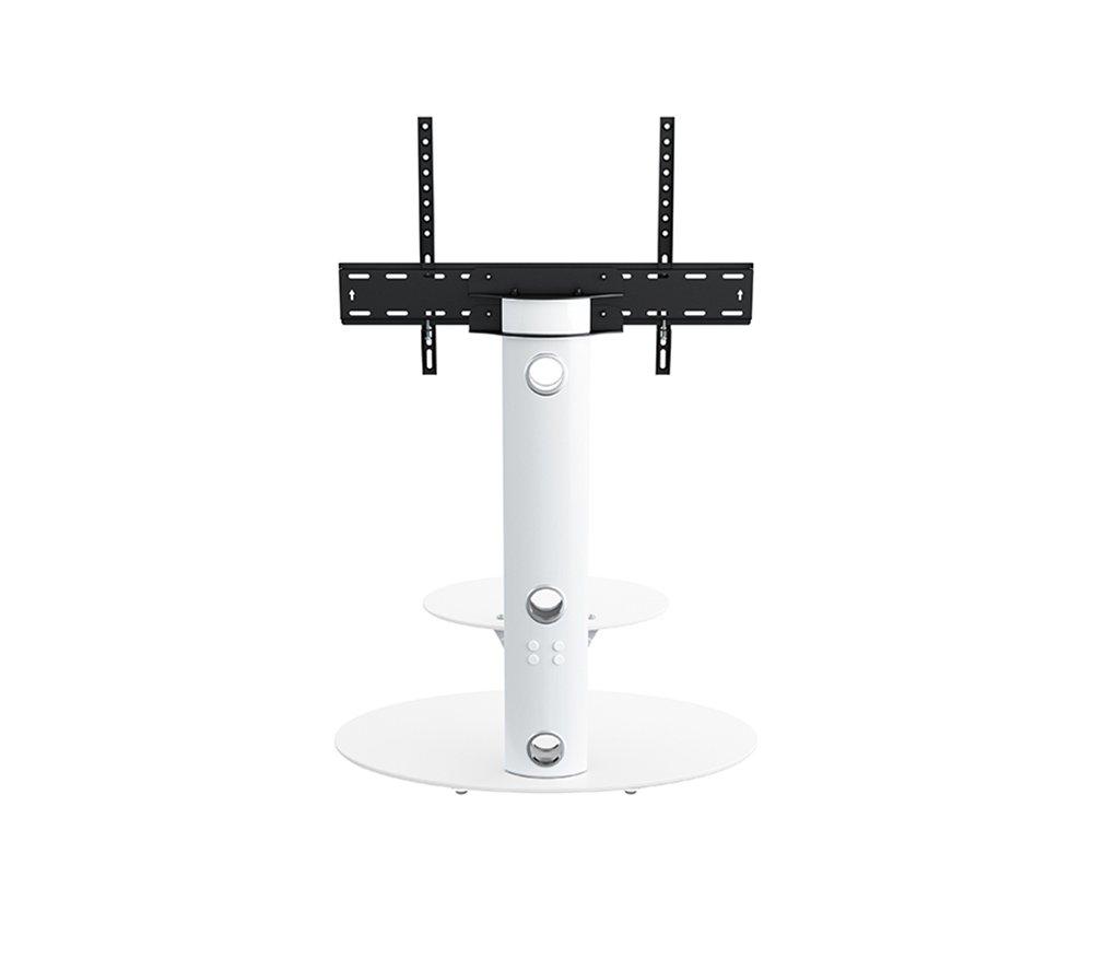 AVF Lugano 800 mm Oval Pedestal TV Stand for 32-65" TVs - White image number 3 of 9