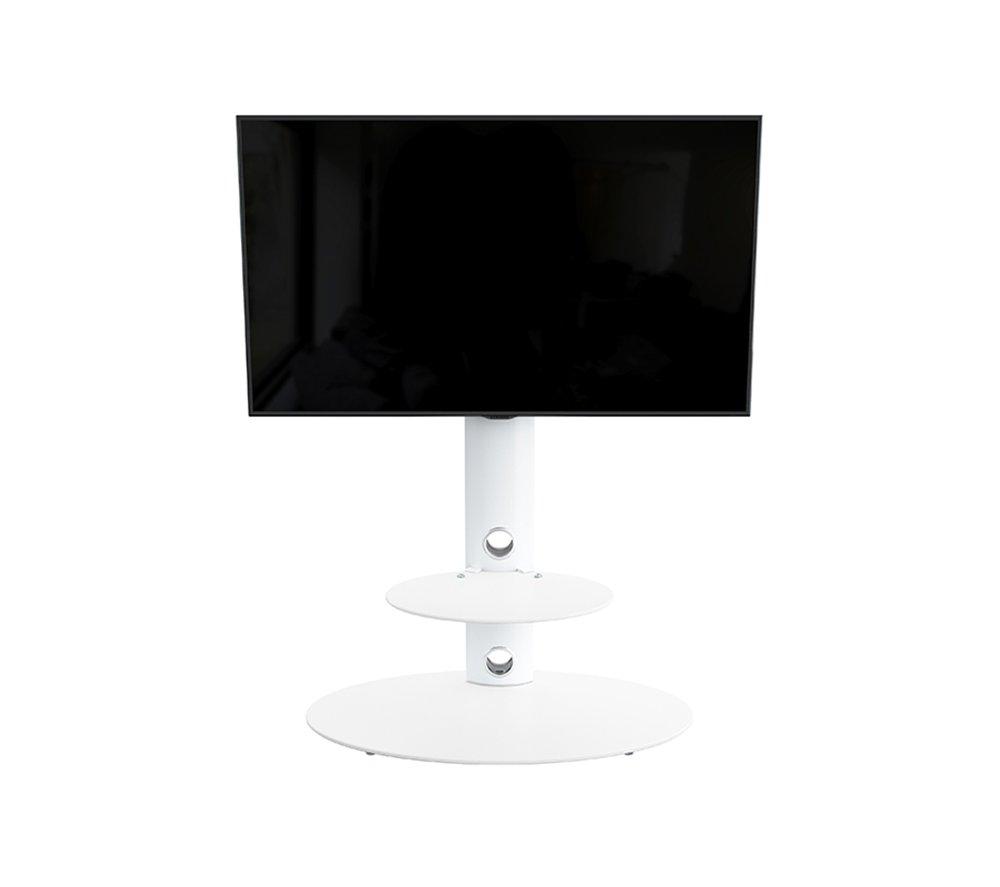 AVF Lugano 800 mm Oval Pedestal TV Stand for 32-65" TVs - White image number 6 of 9