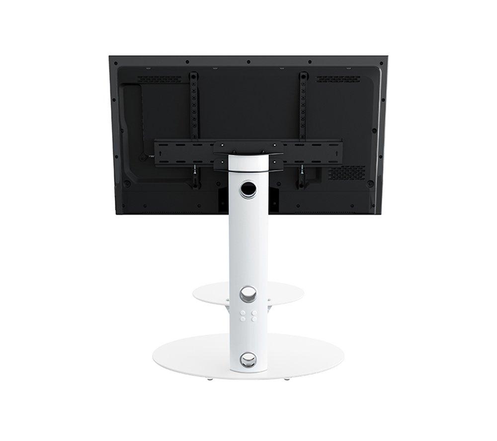 AVF Lugano 800 mm Oval Pedestal TV Stand for 32-65" TVs - White image number 7 of 9