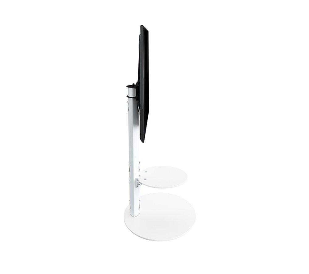 AVF Lugano 800 mm Oval Pedestal TV Stand for 32-65" TVs - White image number 8 of 9