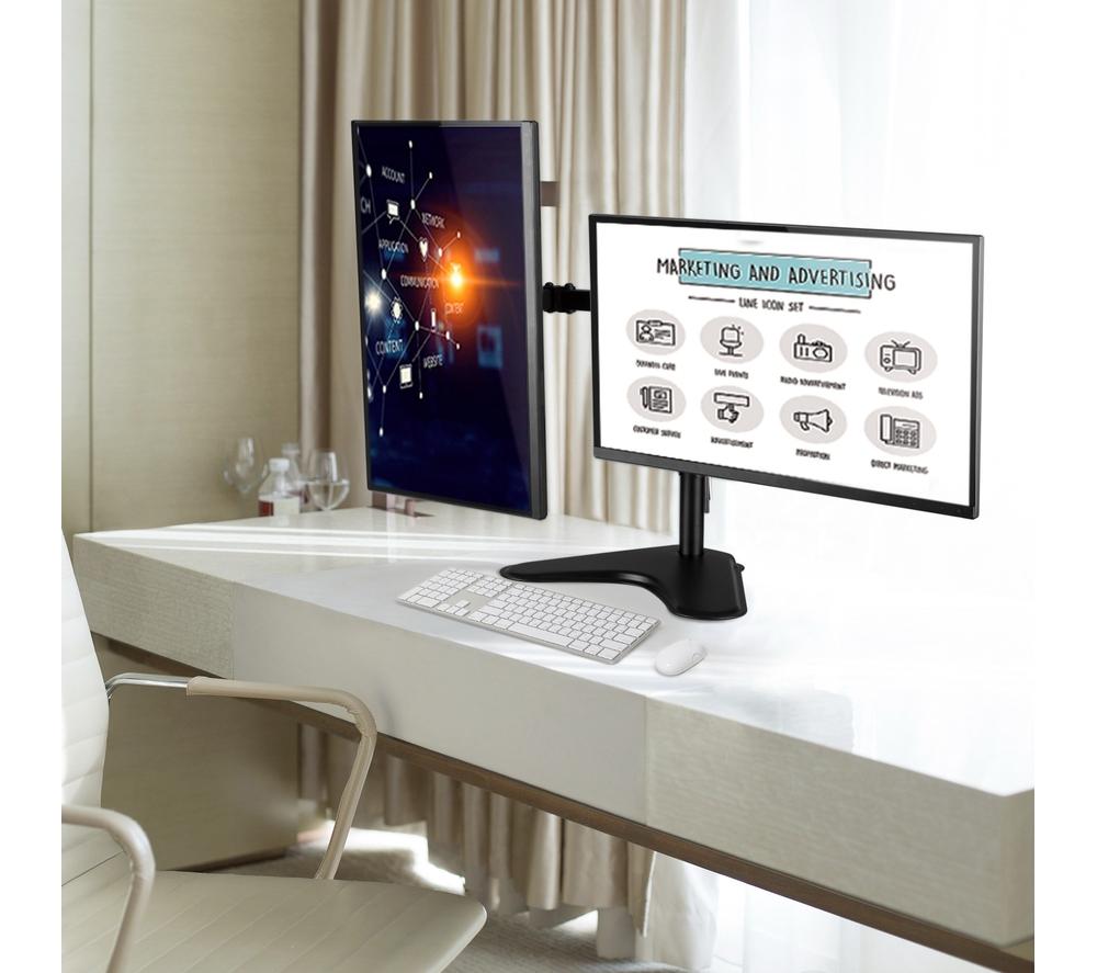 PROPERAV PB141 Dual Arm Full Motion 17-32" Monitor Desk Mount image number 8 of 12