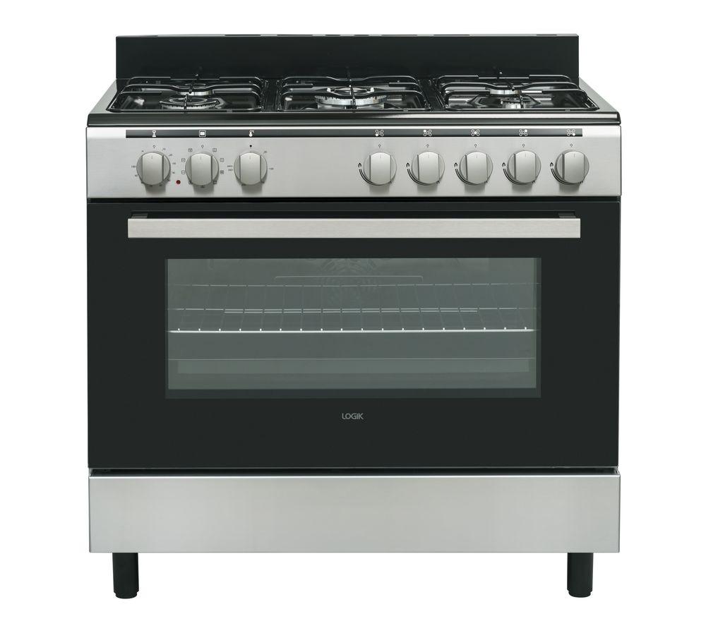 LOGIK LFTG90X18 90 cm Duel Fuel Range Cooker ? Stainless Steel, Stainless Steel