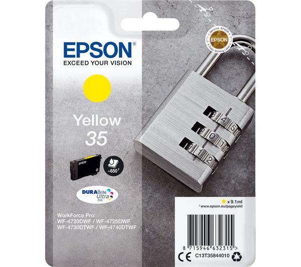 EPSON 35 Padlock Yellow Ink Cartridge image number 0
