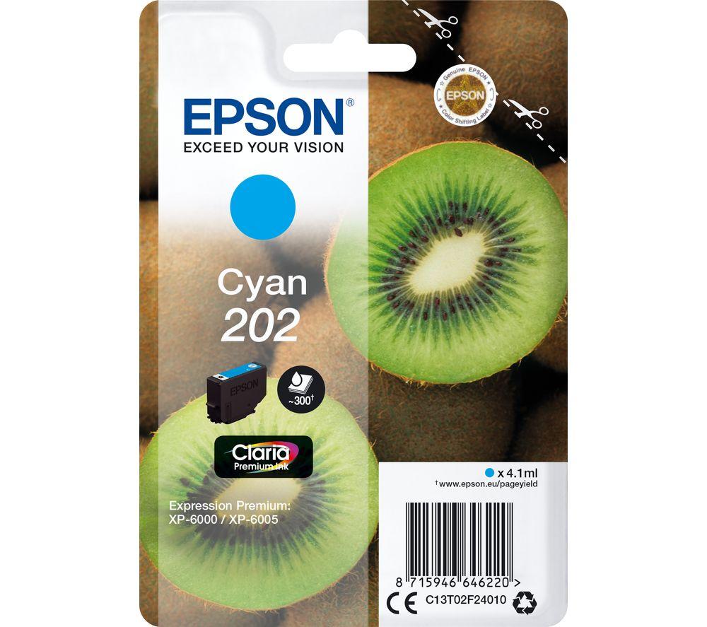 Epson 202 Kiwi Cyan Ink Cartridge, Cyan
