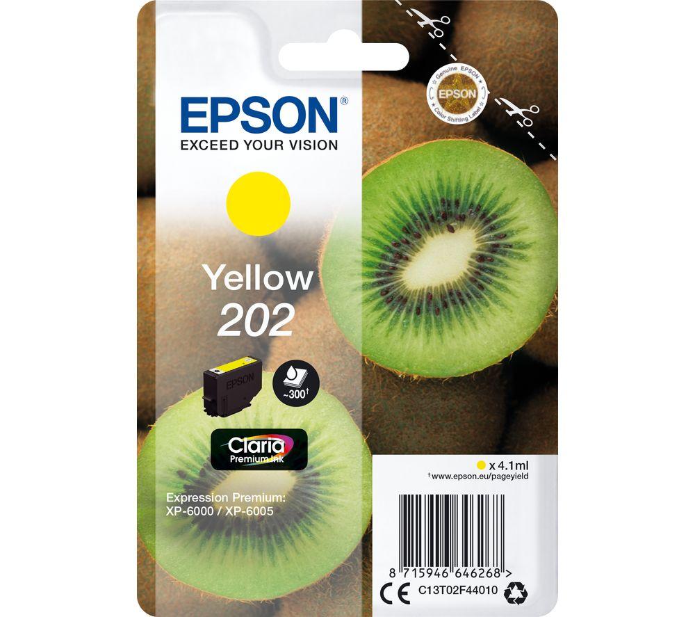 Epson 202 Kiwi Yellow Ink Cartridge, Yellow