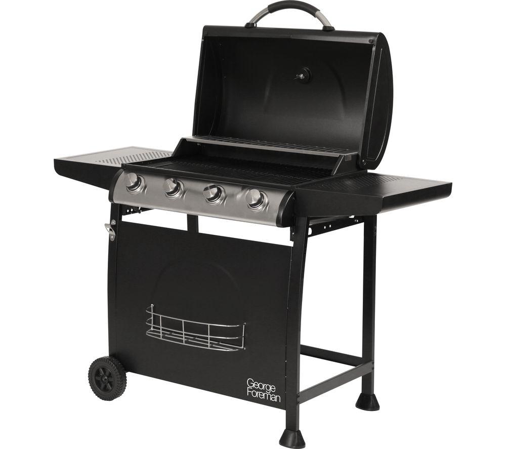 GEORGE FOREMAN GFGBBQ4B Portable 4 Burner Grill Gas BBQ - Black image number 5 of 20