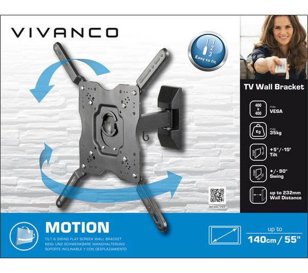 VIVANCO BFMO 6040 Motion Tilt & Swivel 55" TV Bracket image number 6