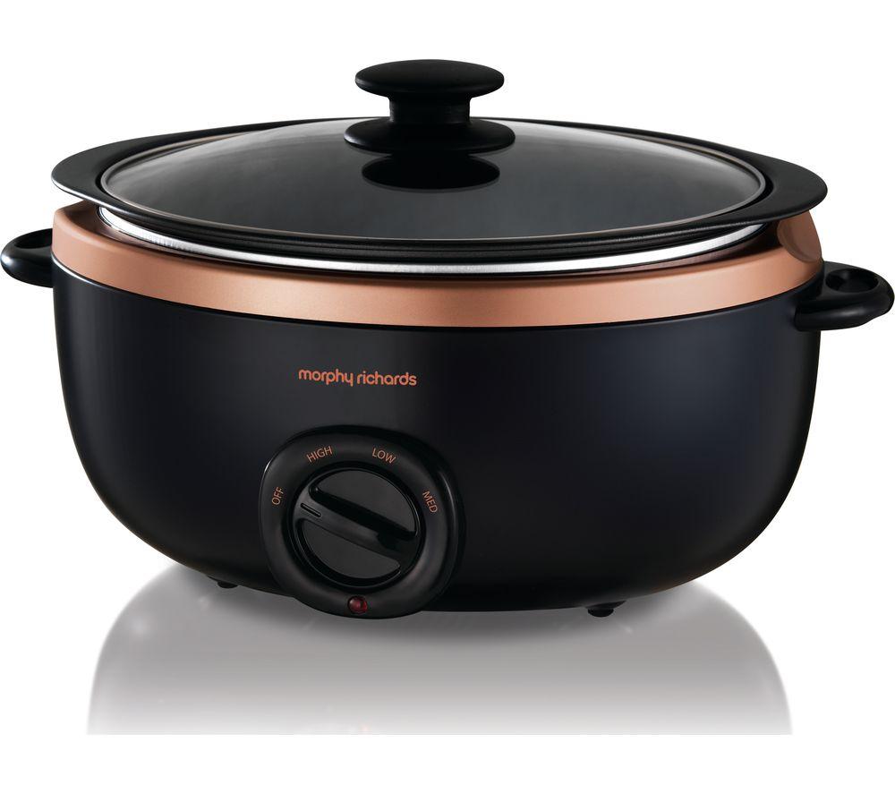 MORPHY RICHARDS Evoke Sear & Stew 461016 Slow Cooker - Black & Rose Gold, Gold,Black