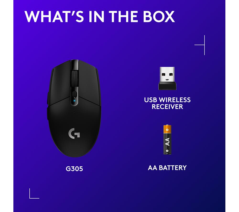 LOGITECH G305 Lightspeed Wireless Optical Gaming Mouse image number 9 of 11