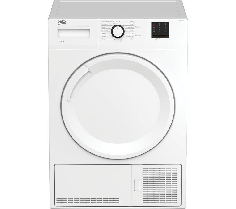 Image of BEKO DTBC10001W 10 kg Condenser Tumble Dryer - White, White