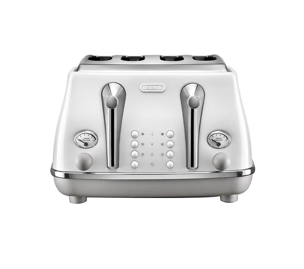 DELONGHI Icona Capitals CTOC4003.W 4-Slice Toaster - White