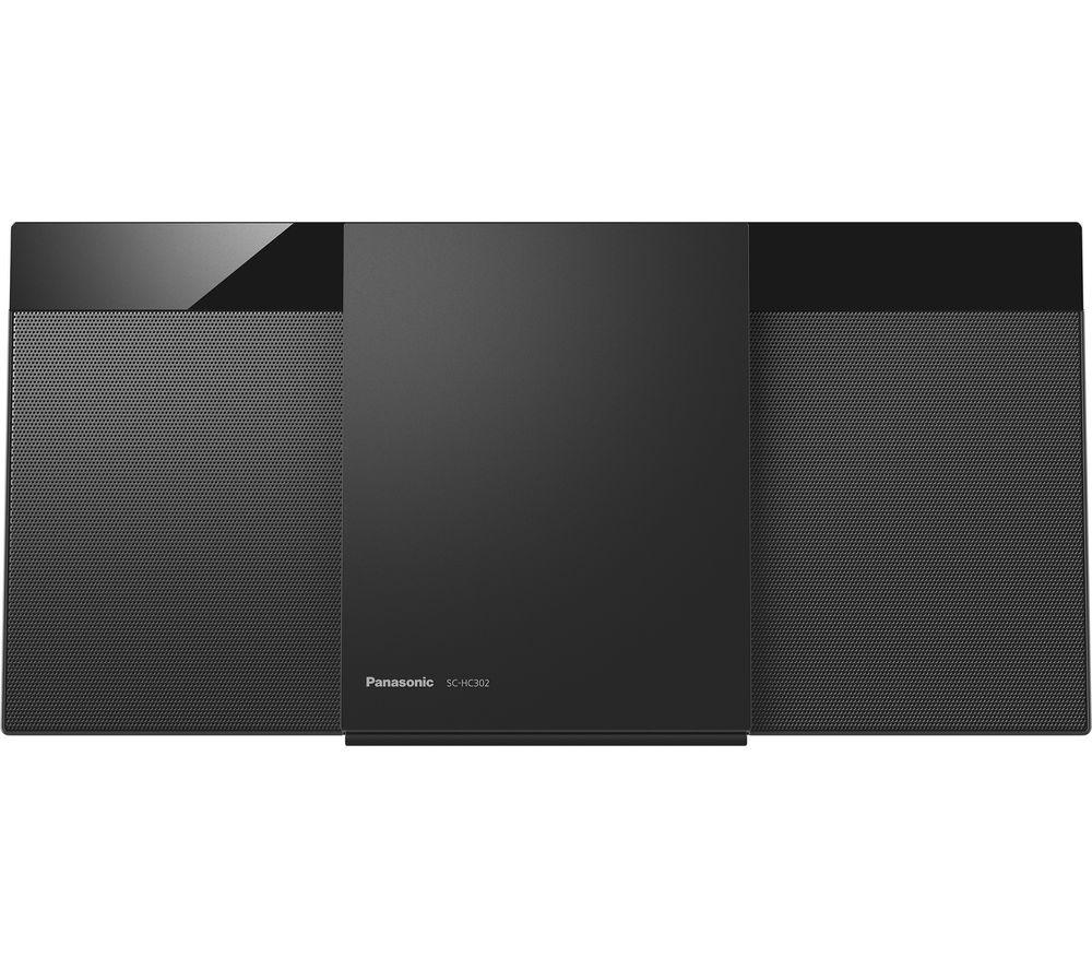 PANASONIC SC-HC302EB-K Bluetooth Flat Panel Hi-Fi System - Black, Black