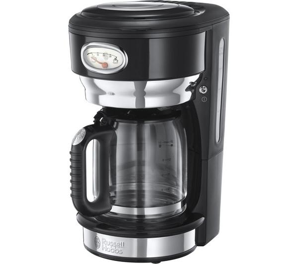 RUSSELL HOBBS Retro Glass Filter Coffee Machine - Black image number 0