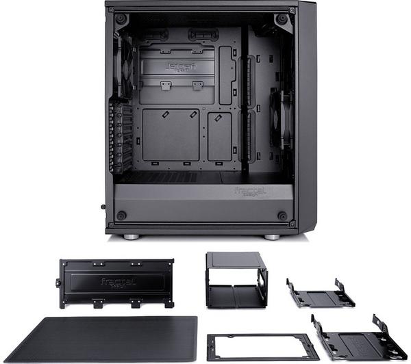 FRACTAL DESIGN Meshify C Blackout Mid Tower PC Case - Black, Dark Tinted Glass image number 11