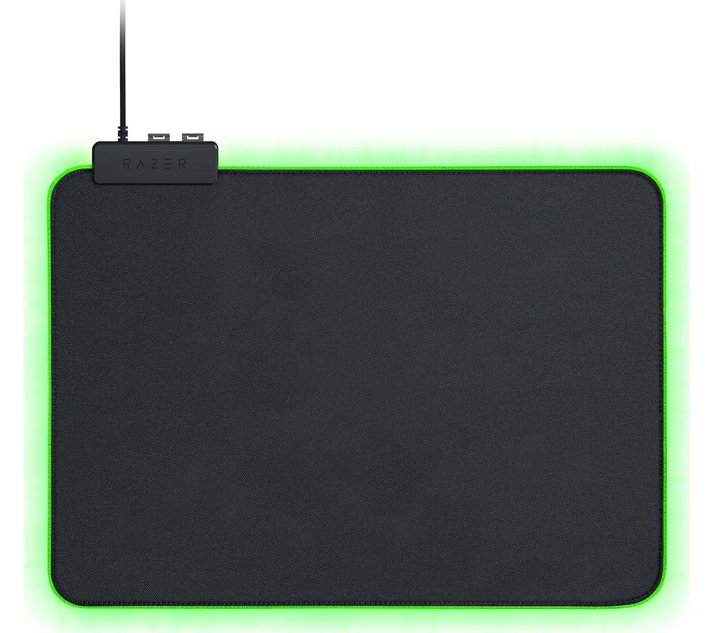 Razer Goliathus Chroma - Soft Gaming Mouse Mat with RGB Lighting (Cable Holder, Fabric Surface, Non-Slip, Quilted Edge, Optimized for all Mice) Black
