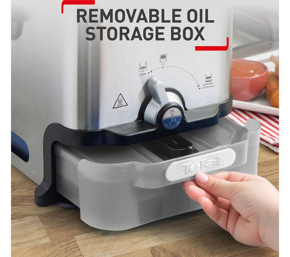 TEFAL Oleoclean Compact FR701640 Deep Fryer - Stainless Steel & Black image number 15 of 17