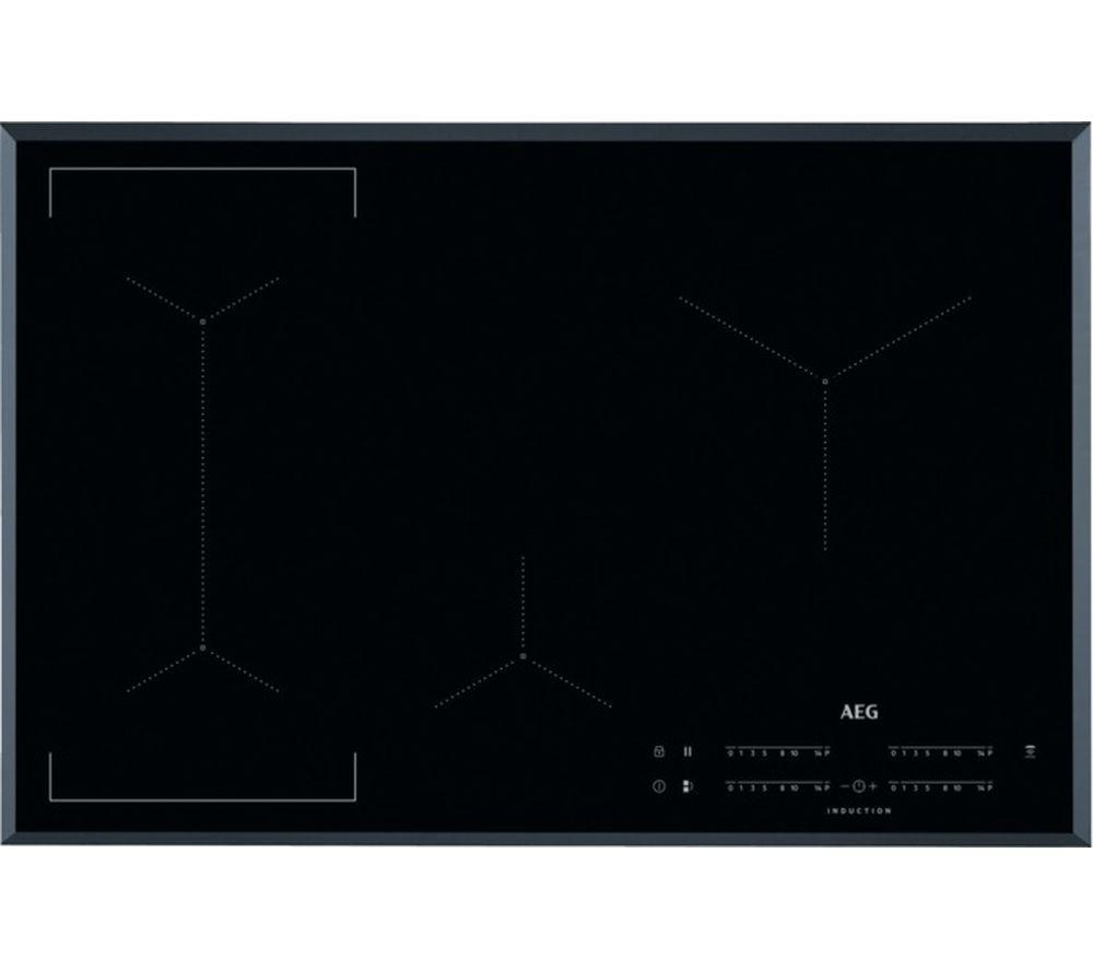 AEG IKE84441FB 78 cm Electric Induction Hob - Black, Black