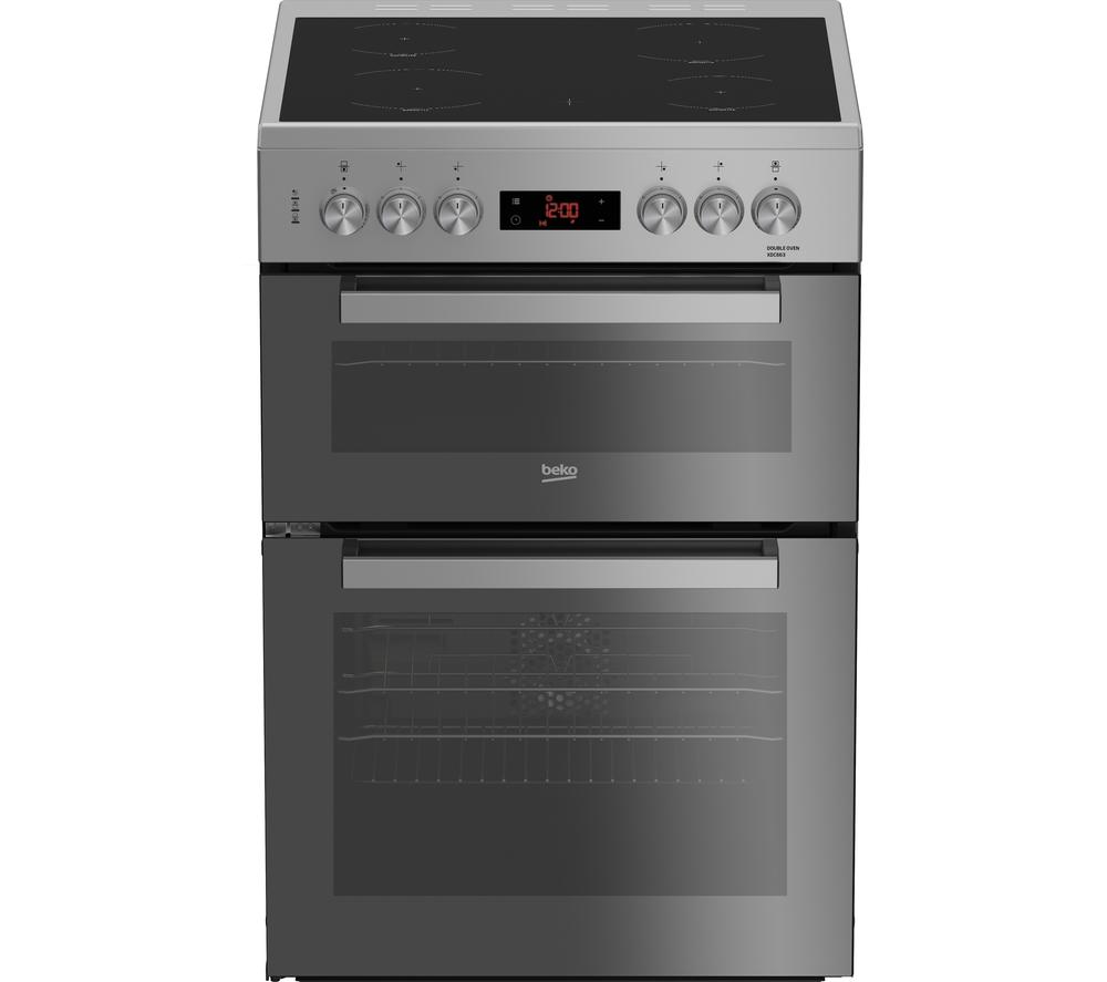 BEKO XDC663SM 60 cm Electric Ceramic Cooker - Silver, Silver/Grey