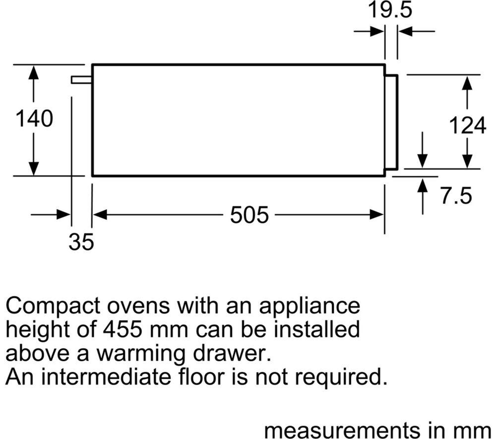 BOSCH Serie 6 BIC510NS0B Warming Drawer - Stainless Steel image number 5 of 5