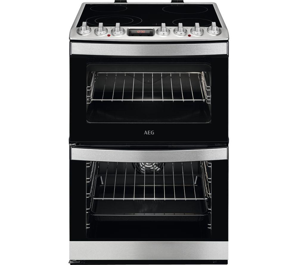 AEG CCS6741ACM 60 cm Electric Ceramic Cooker - Stainless Steel
