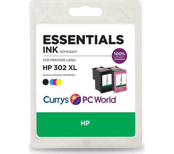 ESSENTIALS HP 302XL Black & Tri-colour Ink Cartridges image number 0