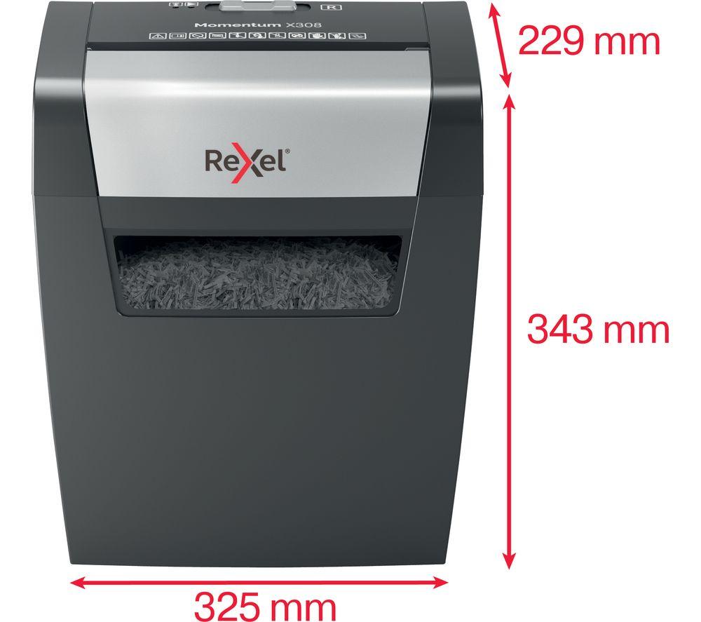 REXEL Momentum X308 2104570 Cross Cut Paper Shredder image number 5 of 12