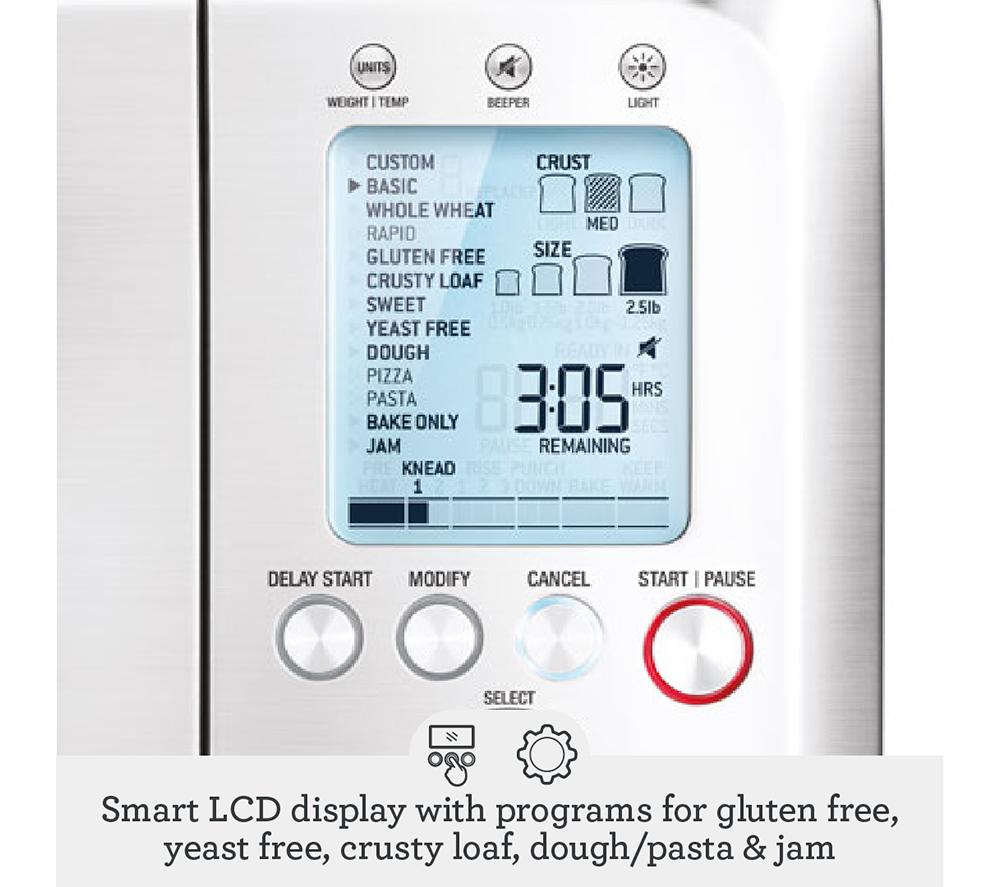 SAGE Custom Loaf Pro BBM800BSS Breadmaker - Stainless Steel image number 3 of 11