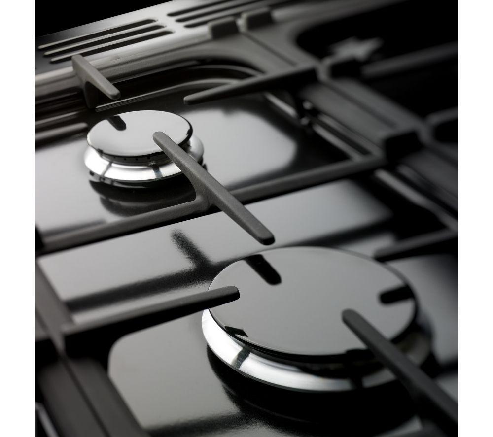 RANGEMASTER Kitchener 100 cm Dual Fuel Range Cooker - Black & Chrome image number 3 of 6