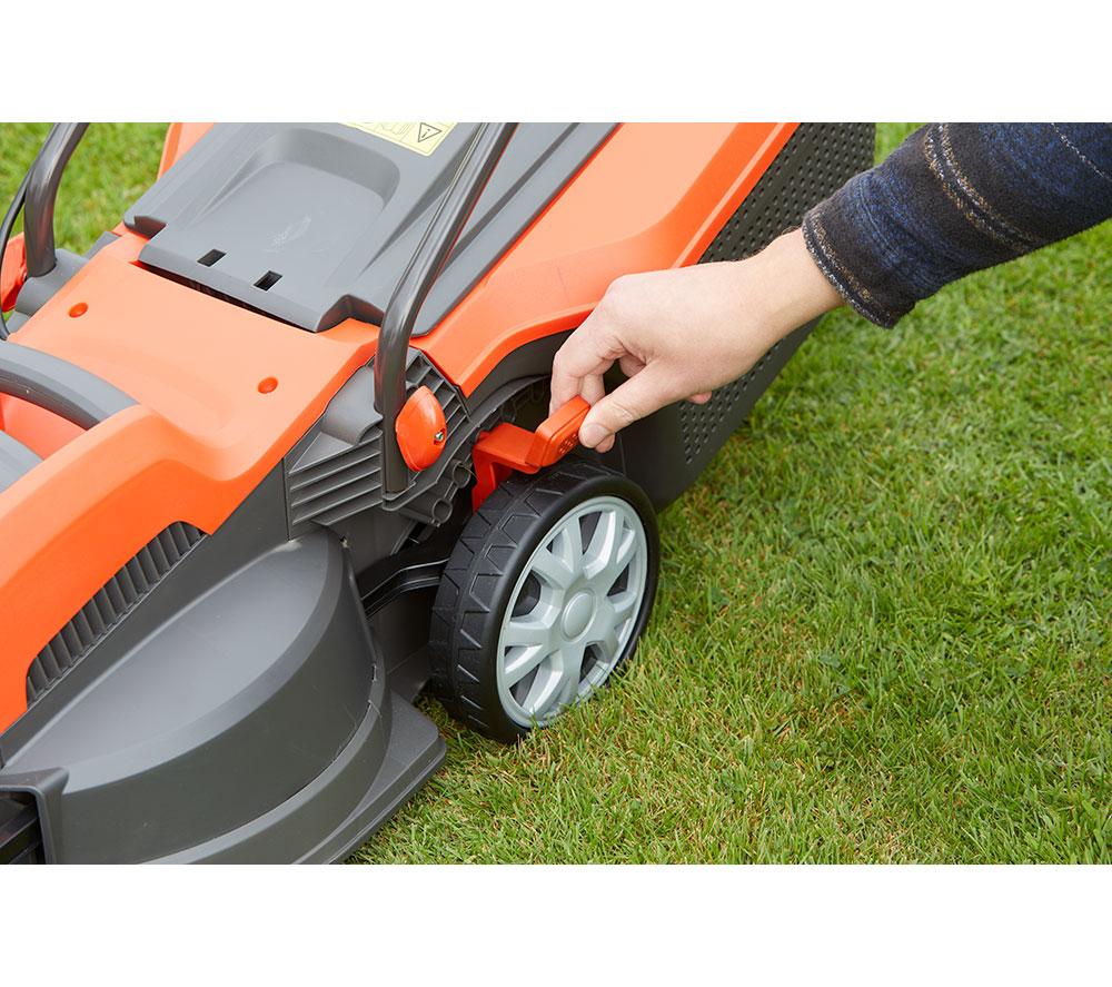 FLYMO Speedi-Mo 360C Rotary Lawn Mower - Orange & Grey image number 9 of 9