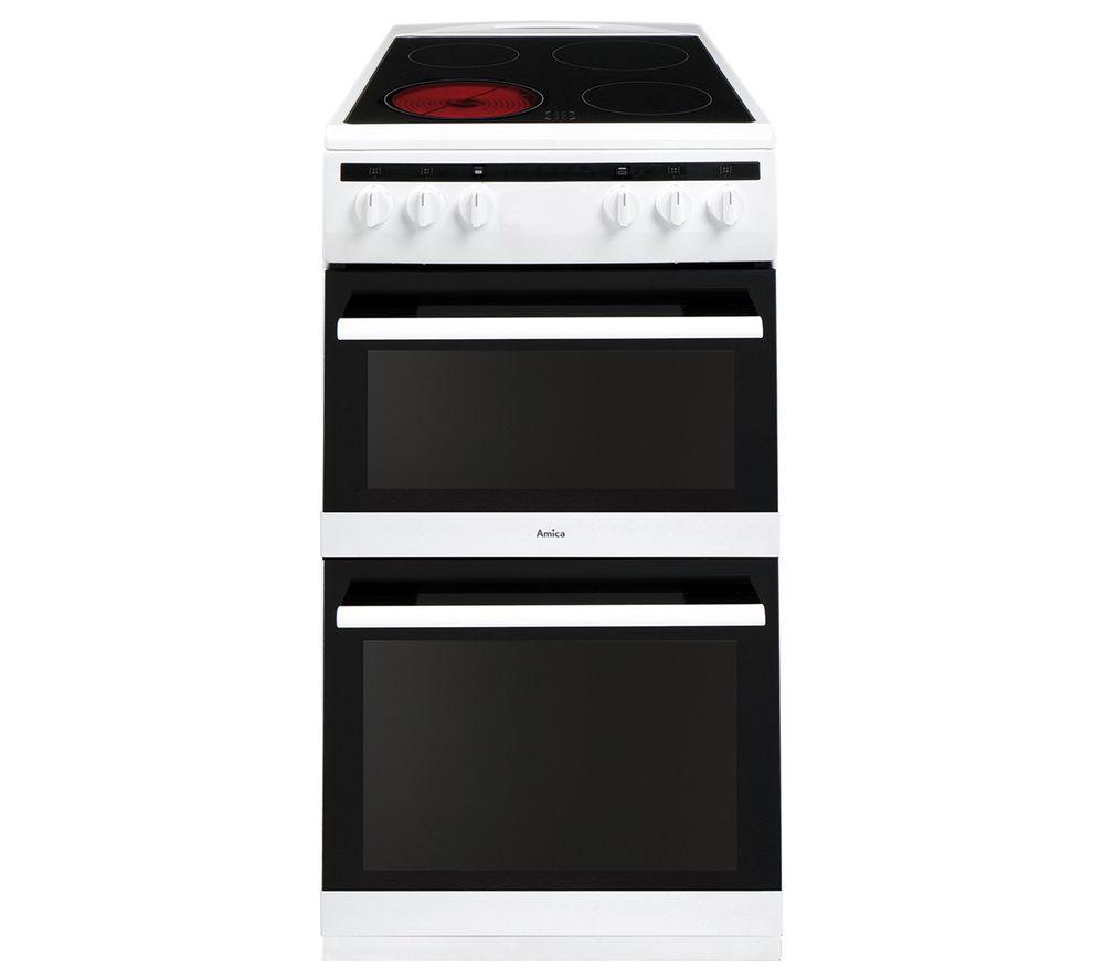 AMICA AFC5100WH 50 cm Electric Ceramic Cooker - White, White