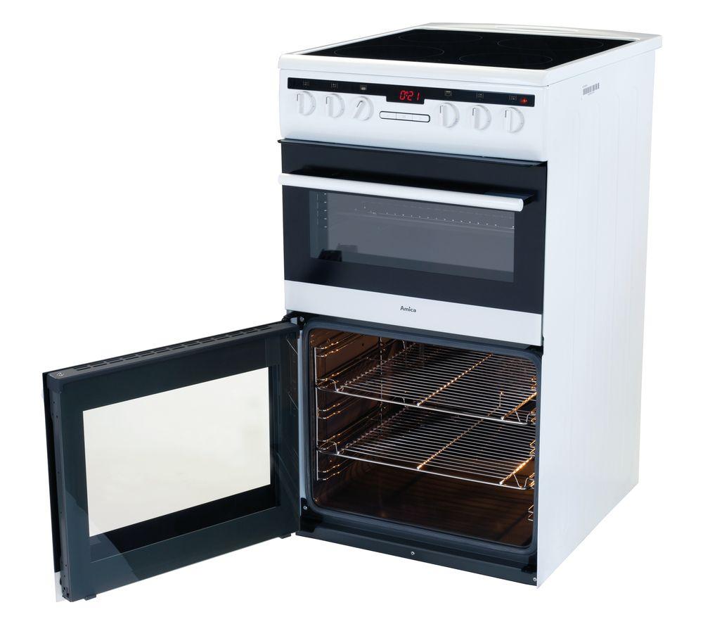 AMICA AFC5550WH 50 cm Electric Ceramic Cooker - White image number 3 of 7