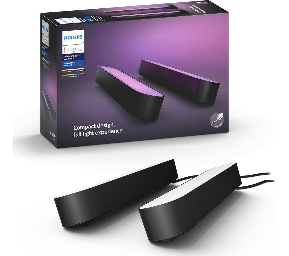 PHILIPS HUE Play White & Colour Ambiance Smart Light Bar - Black, Twin Pack image number 2 of 13