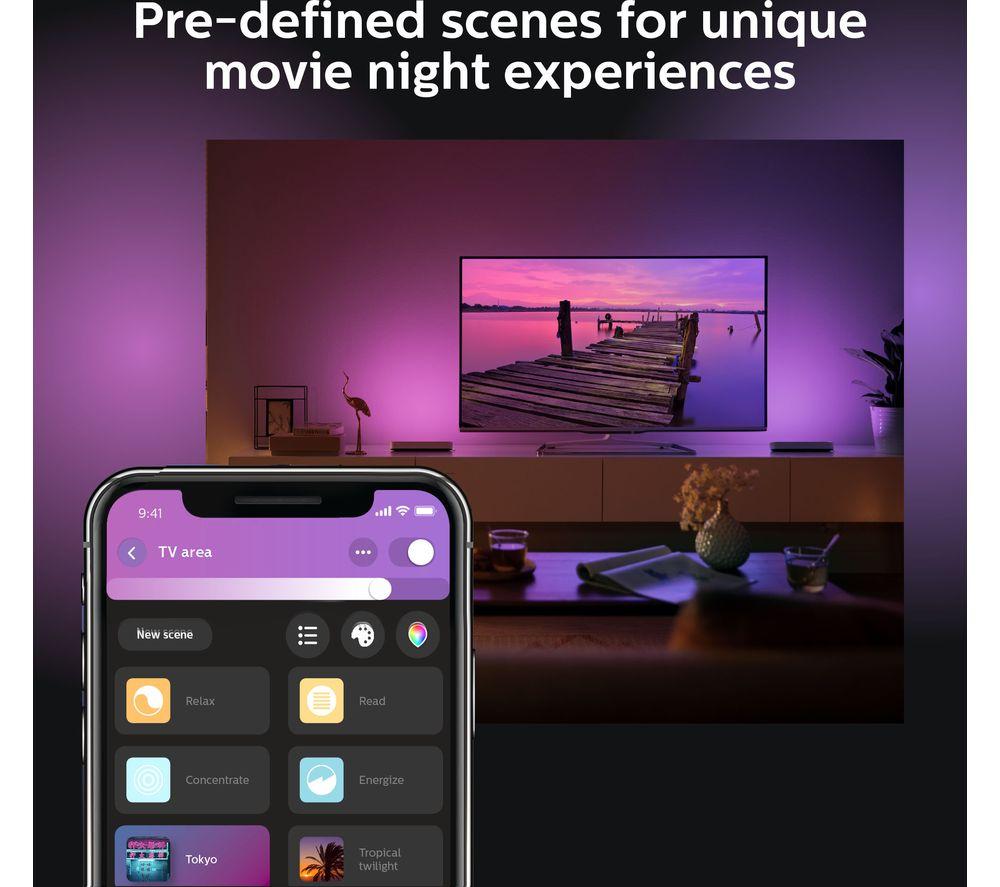 PHILIPS HUE Play White & Colour Ambiance Smart Light Bar - Black, Twin Pack image number 7 of 13