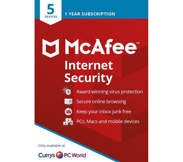 MCAFEE Internet Security - 1 year for 5 devices image number 0