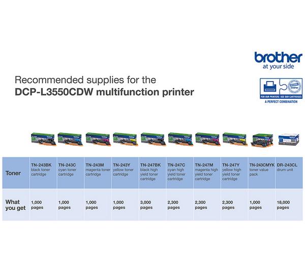 BROTHER DCPL3550CDW All-in-One Wireless Laser Colour Printer image number 7