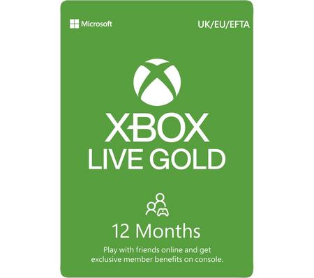 MICROSOFT Xbox Live Gold Membership - 12 Month Subscription