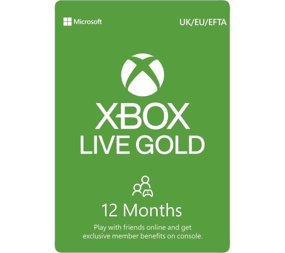 MICROSOFT Xbox Live Gold Membership - 12 Month Subscription