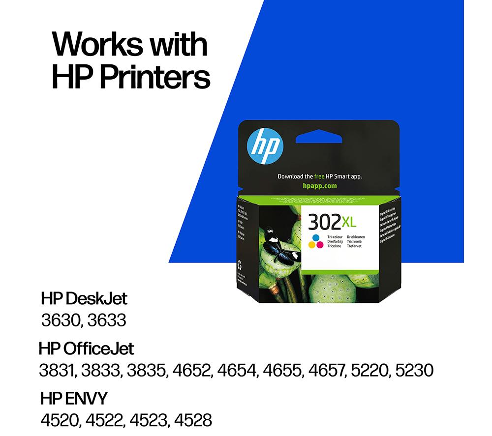 HP 302XL Original Tri-colour Ink Cartridge image number 2 of 14