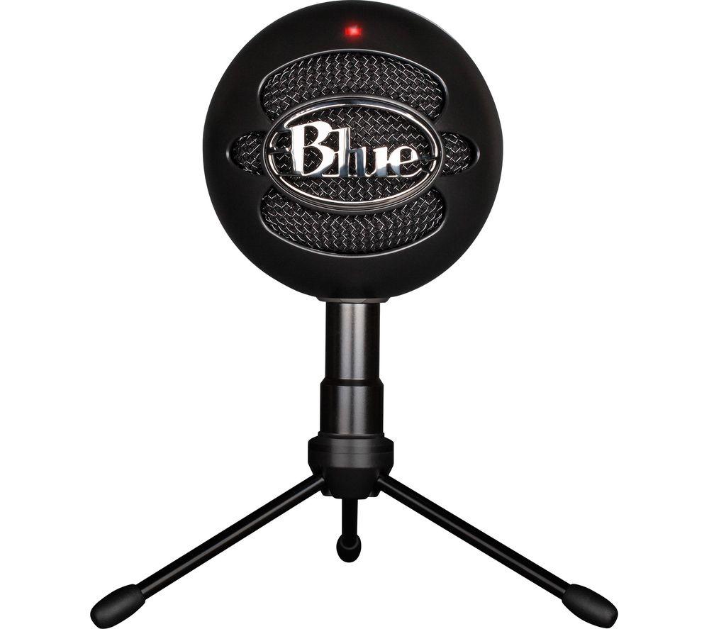 Blue Snowball iCE USB Mic for Recording, Streaming, Podcasting, Gaming on PC and Mac, Condenser Microphone with Cardioid Capsule, Adjustable Desktop Stand, Plug 'n Play - Black