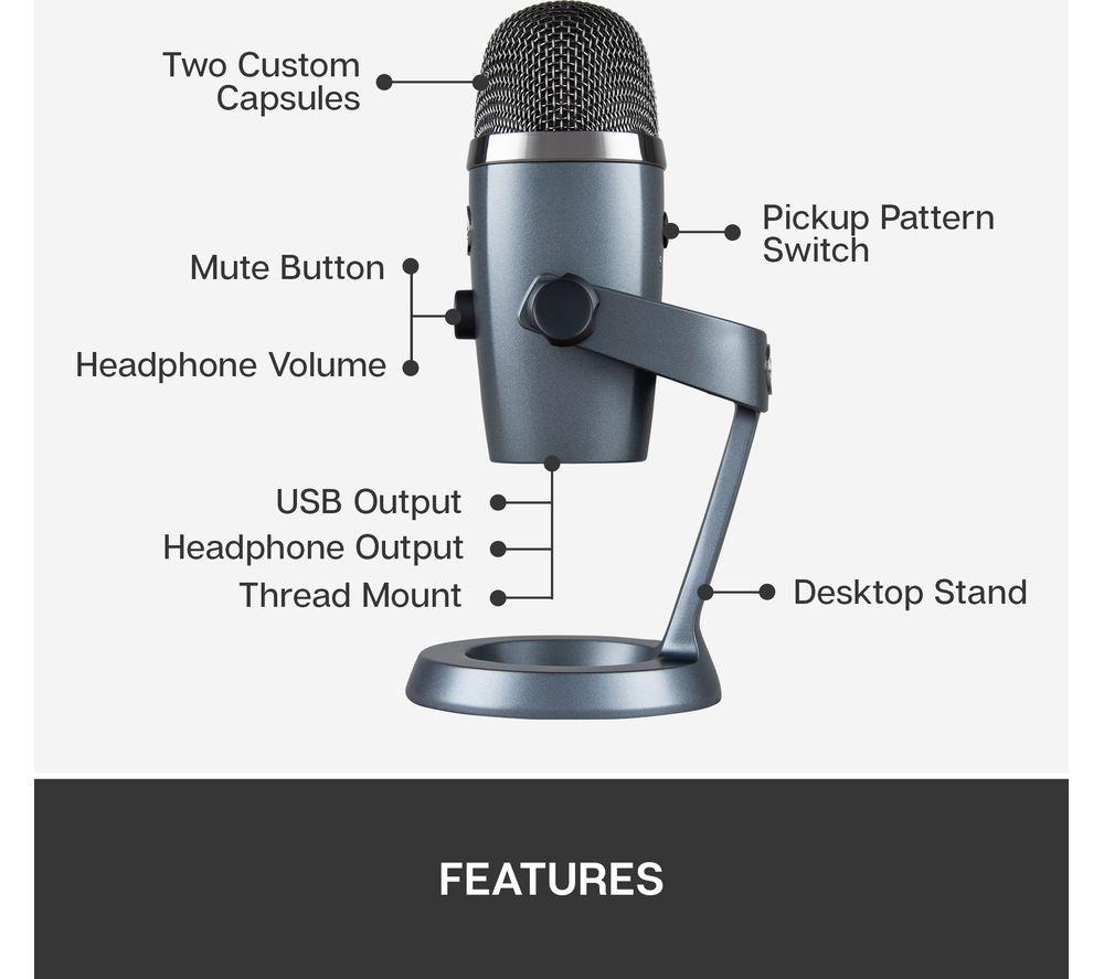 YETI Nano USB Streaming Microphone - Grey image number 13 of 18