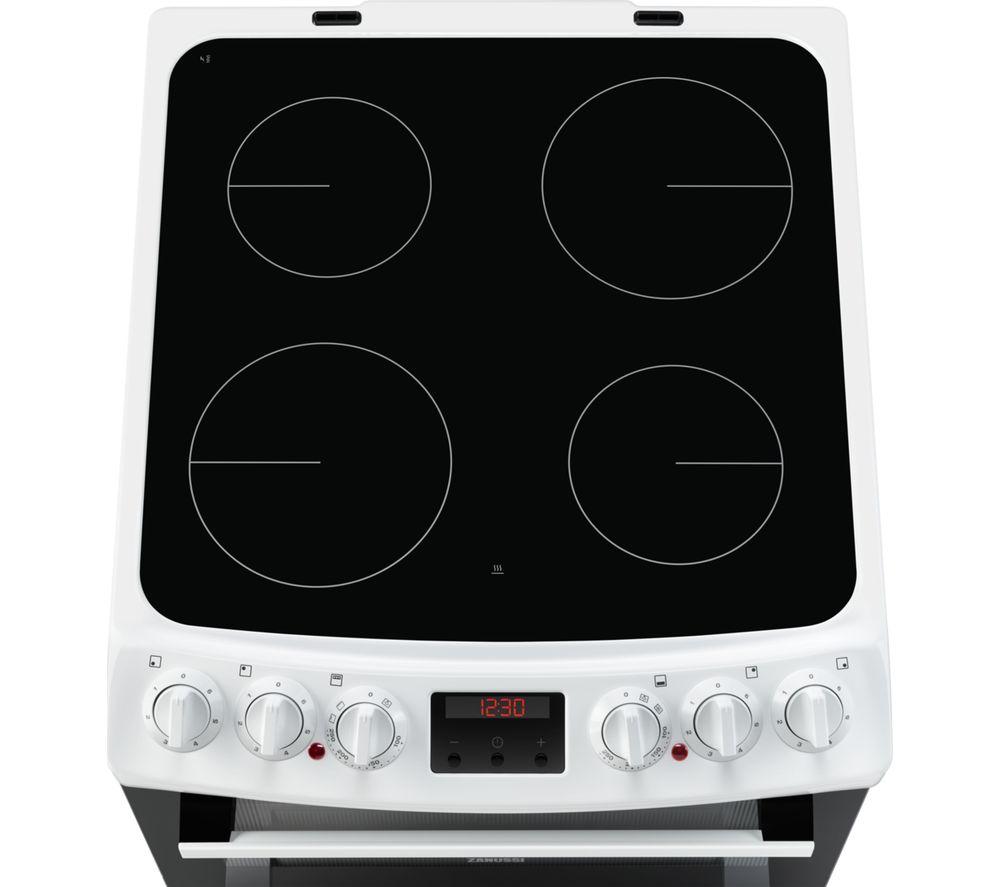 Buy ZANUSSI ZCV46250WA 55 cm Electric Ceramic Cooker White Currys