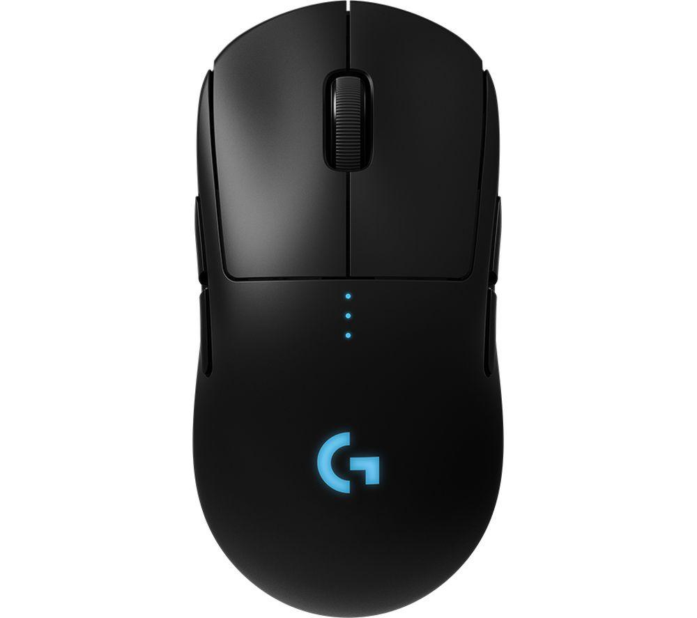 LOGITECH G PRO RGB Wireless Optical Gaming Mouse, Black