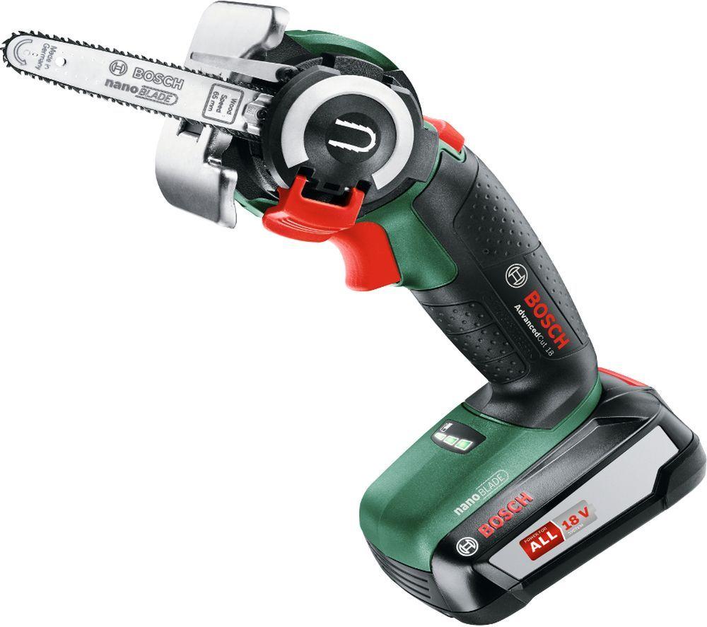 Bosch Home and Garden NanoBlade Cordless Saw AdvancedCut 18 (1x battery,  NanoBlade technology, 18 volt system, in carrying case)