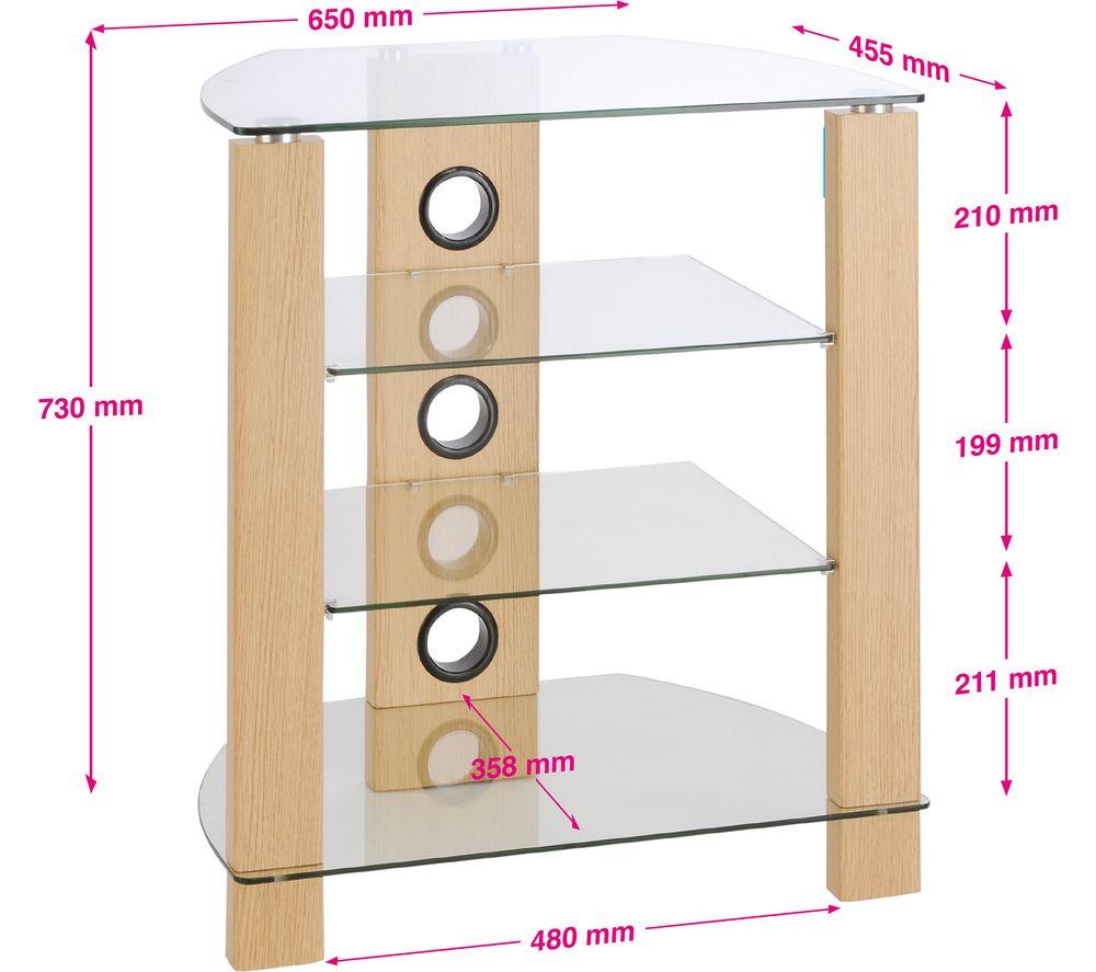 TTAP Vision 650 mm HiFi Stand - Light Oak image number 4 of 6